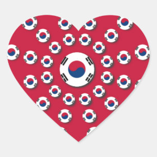 Sticker Cœur J'aime le rouge