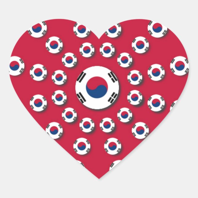 Sticker Cœur J'aime le rouge (Devant)