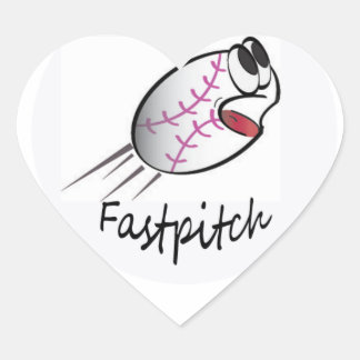 Sticker Cœur J'Aime Le Softball
