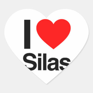 Sticker Cœur j'aime les silas