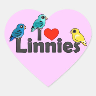 Sticker Cœur J'aime Linnies