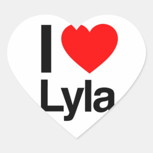 Sticker Cœur j'aime lyla