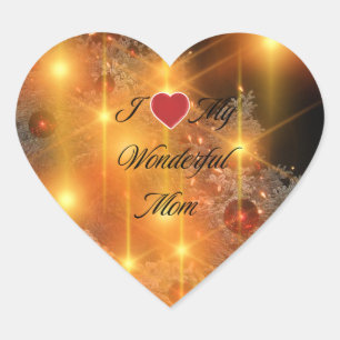Sticker Cœur J'Aime Ma Merveilleuse Maman
