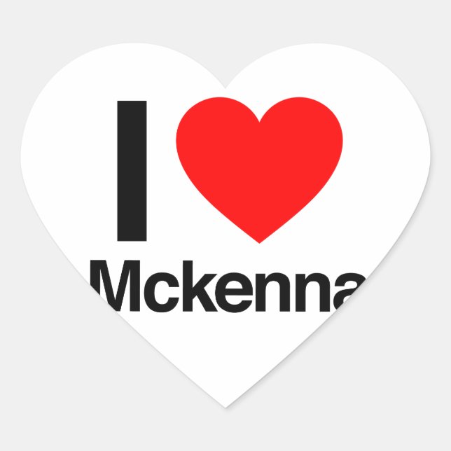 Sticker Cœur j'aime mckenna (Devant)