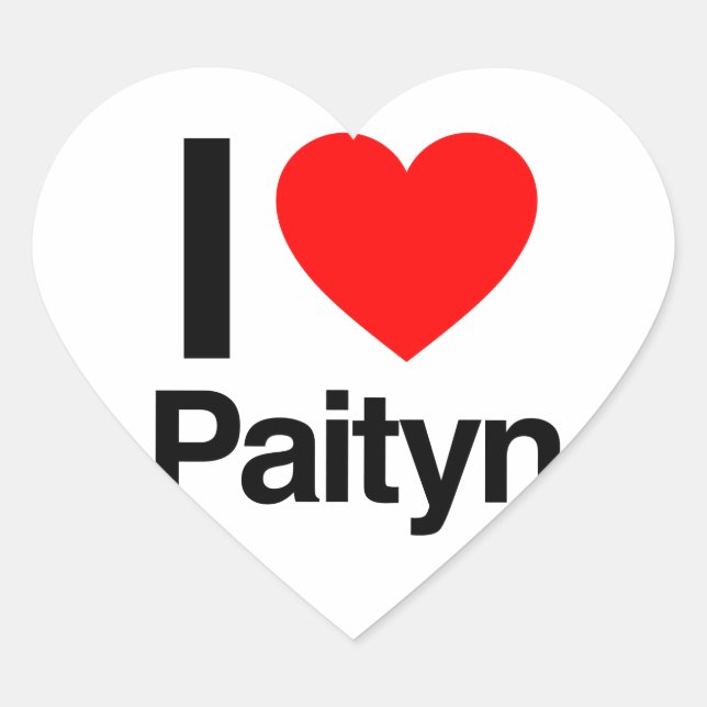Sticker Cœur j'aime paityn (Devant)