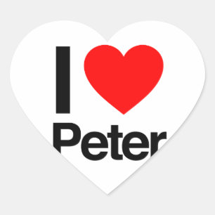 Sticker Cœur j'aime peter