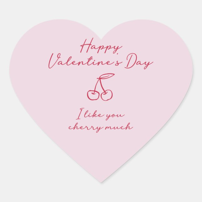 Sticker Cœur J'aime que vous chérissiez beaucoup Valentines Day (Devant)