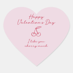 Sticker Cœur J'aime que vous chérissiez beaucoup Valentines Day