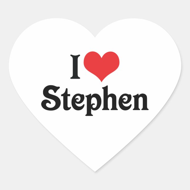Sticker Cœur J'aime Stephen (Devant)