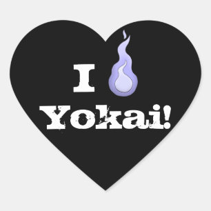 Sticker Cœur J'Aime Yokai !