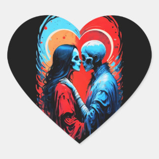 STICKER CŒUR JAMAIS ENSEMBLE, FANTÔME, COUPLE, AMOUR