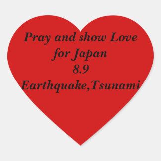 Sticker Cœur Japon avec amour_