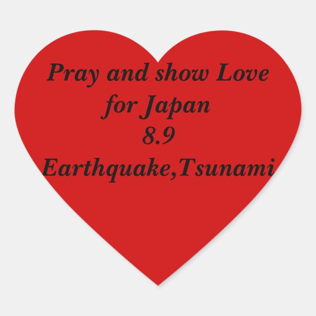 Sticker Cœur Japon avec amour_ (Devant)