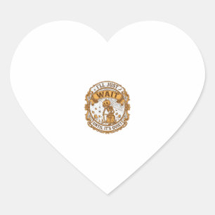 Sticker Cœur J'attendrai juste qu'il soit silencieux Citrouille