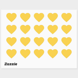 Sticker Cœur Jaune Clair (de couleur or),