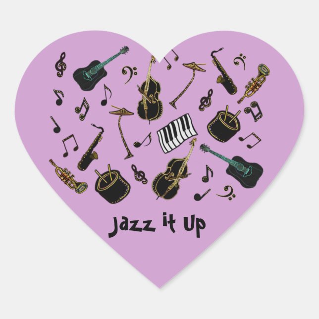 Sticker Cœur Jazz it Up (Devant)