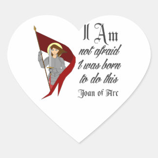 Sticker Cœur Je n'ai pas peur - Jeanne d'Arc