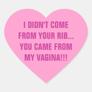 STICKER CŒUR JE NE SUIS PAS VENU DE TON RIB