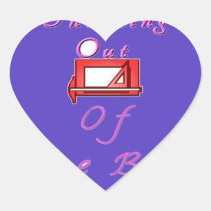 Sticker Cœur Je pense en dehors de la boîte.