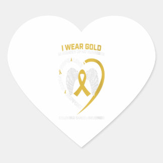 Sticker Cœur Je Porte De L'Or En Mémoire Du Cadeau Pour Enfance