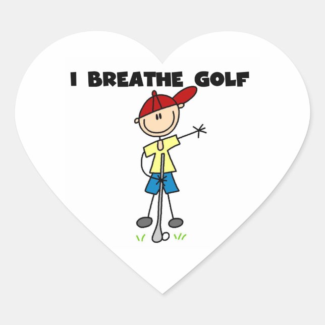 Sticker Cœur Je respire Golf (Devant)