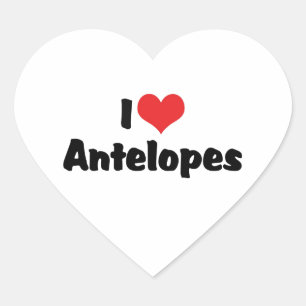 Sticker Cœur Je suis amoureux de l'antilope Heart