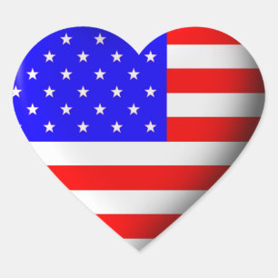 Sticker Cœur Je suis amoureux du 4 juillet