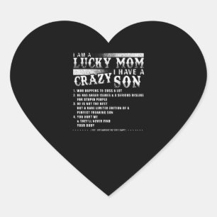 Sticker Cœur Je Suis Une Chanceuse Maman J'Ai Une Idée Cadeau F