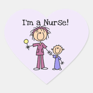 Sticker Cœur Je suis une infirmière T-shirts et cadeaux