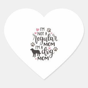 Sticker Cœur Je suis une maman du chien