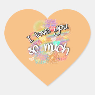 Sticker Cœur Je t'aime