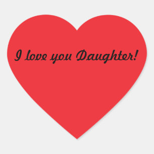 Sticker Cœur Je t'aime Fille !