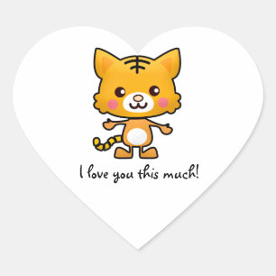 Sticker Cœur Je T'Aime Tant Kitty
