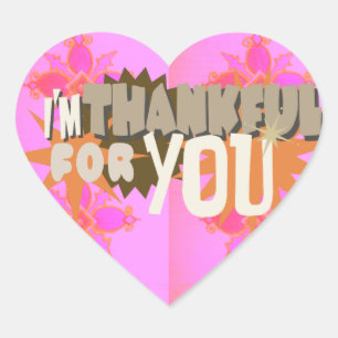 Sticker Cœur Je vous remercie : Une expression sincère