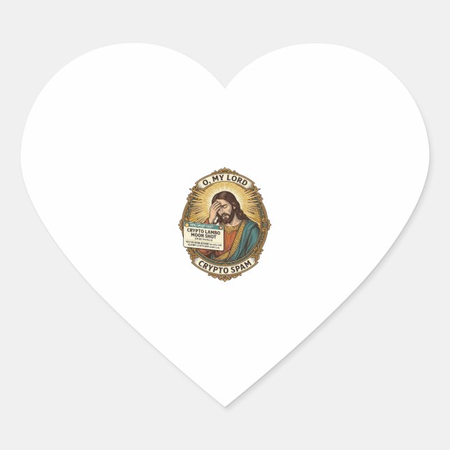 Sticker Cœur Jésus a ajouté un spam Crypto Group Chat Agacement (Devant)