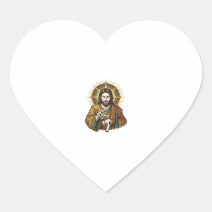 Sticker Cœur Jésus a laissé tomber son écouteur sans fil sous l