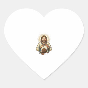 Sticker Cœur Jésus a laissé tomber un lourd ballon de médecine