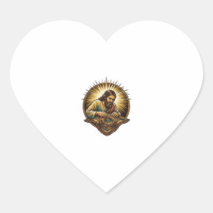 Sticker Cœur Jésus a laissé tomber une petite carte SD Perdue T