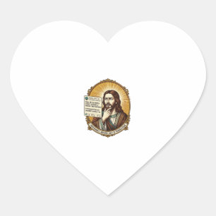 Sticker Cœur Jésus Confus Échec de la Publication de Traduction