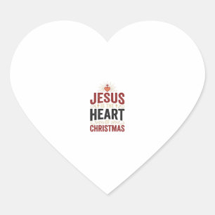 Sticker Cœur Jésus est le cœur du T-shirt vintage de Noël