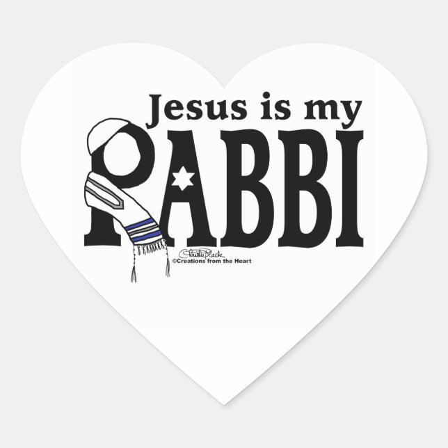 Sticker Cœur Jésus est mon RABBI (Devant)