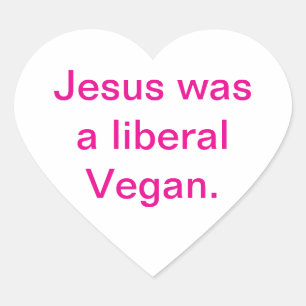 Sticker Cœur Jésus était un Vegan libéral Hankamer Artjunkhaus 
