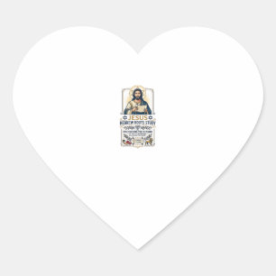 Sticker Cœur Jésus Langues de la Bible Hébreu Grec Chemise de