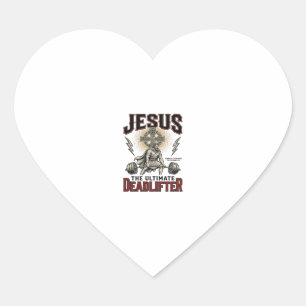 Sticker Cœur Jésus Le Levreur De Poids Ultime Chemise Chrétienn