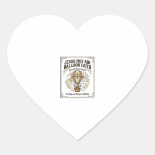 Sticker Cœur Jésus Montgolfière Foi Jésus Montgolfière