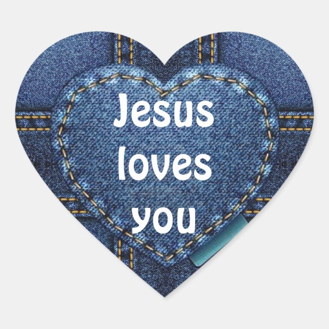 Sticker Cœur Jésus t'aime (Devant)