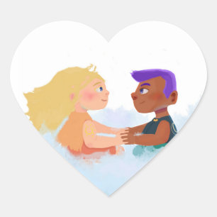 Sticker Cœur Jeune amour