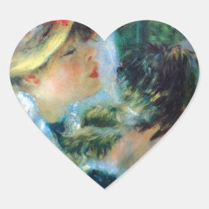 Sticker Cœur Jeune femme à la partie de canotage