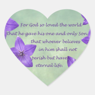 Sticker Cœur John 3:16