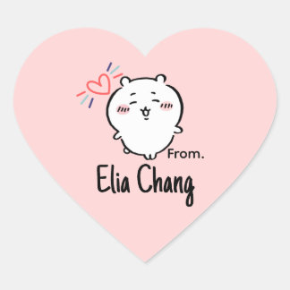Sticker Cœur Joli anime 